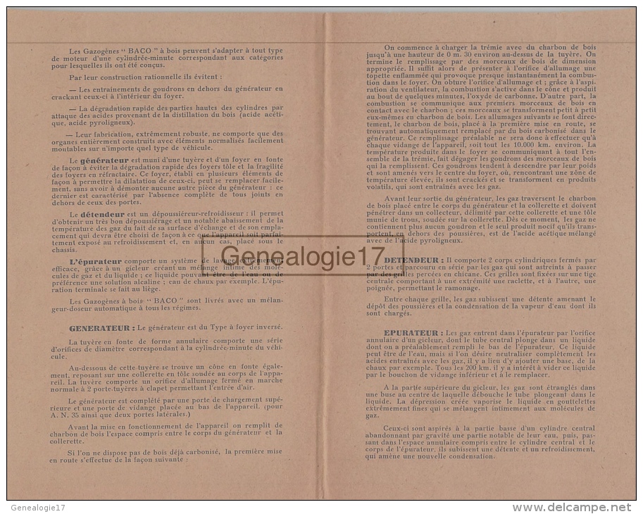 47 412 MARMANDE LOT GARONNE Publicite Bois BACO Rue Fillole Gazogene De CAUDERAN Ingenieur BOISVERT - ARAN - Publicités