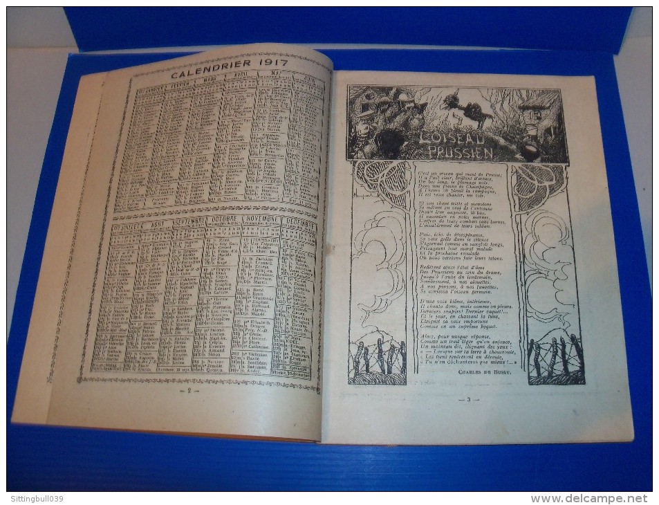 Huguet. Almanach De Fillette.1917.Publicat° Offenstadt. 8 Femmes De Pays Alliés Portent Chacune Le Drapeau De Leur Pays - Agendas & Calendarios