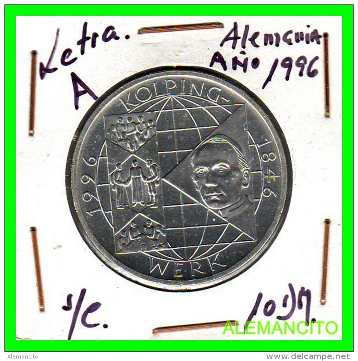 ALEMANIA  - BRD  - MONEDA DE 10 DM  PLATA  S/C  AÑO 1996-A PROOF - Conmemorativas