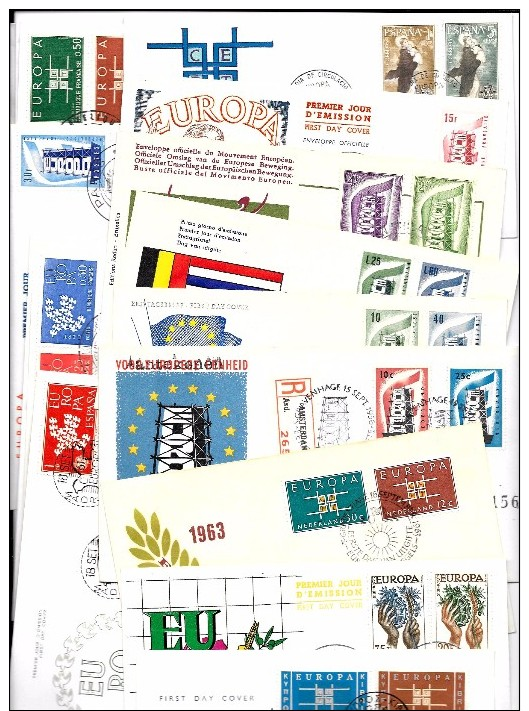 Thème EUROPA 1956 à 1978 ' Très Beau Lot De 186 FDC Différents  XX - 1956