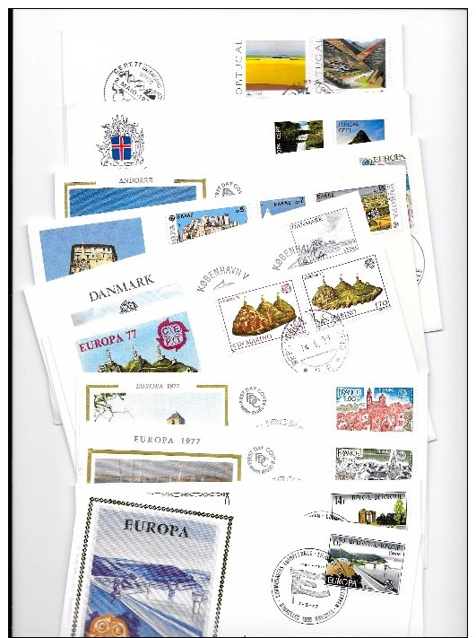 Thème EUROPA 1956 à 1978 ' très beau lot de 186 FDC Différents  XX