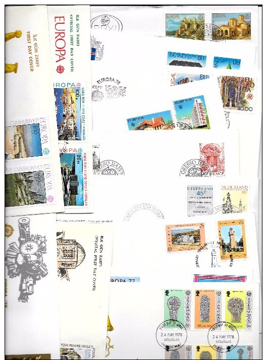 Thème EUROPA 1956 à 1978 ' très beau lot de 186 FDC Différents  XX