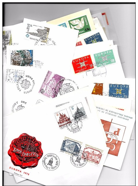 Thème EUROPA 1956 à 1978 ' très beau lot de 186 FDC Différents  XX