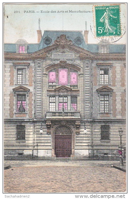 75. PARIS. Ecole Des Arts Et Manufacture. 191 - Autres & Non Classés