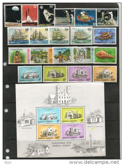 ÎLES SAMOA.  Année Complète 1979.  24 T-p + 3 Blocs-Feuillets Neufs **  Côte 40,00 € - Samoa