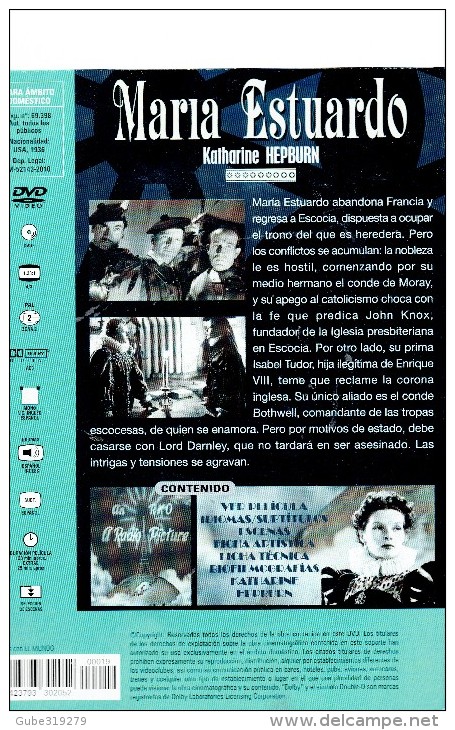 CINEMA DVD - USA 1936 - MARY OF SCOTLAND - MARIA ESTUARDO  - KATHARINE HEPBURN  DIR JOHN FORD   - RKO RADIO PICTURE    L - Histoire