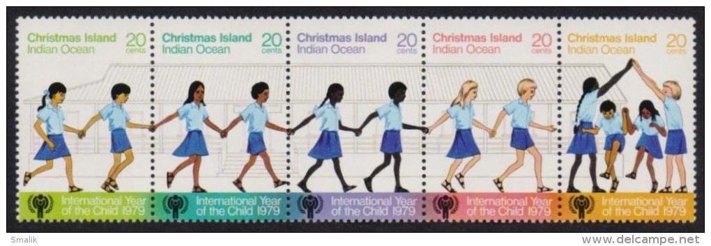 Christmas Island (indian Ocean) 1979 - International Year Of The Child, Playing, Complete Set Strip MNH - Christmas Island