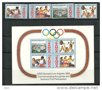 ILES SAMOA. Jeux Olympiques Los Angelès 1984. Un BF + Série Neufs **.  Côte 10.00 € - Samoa