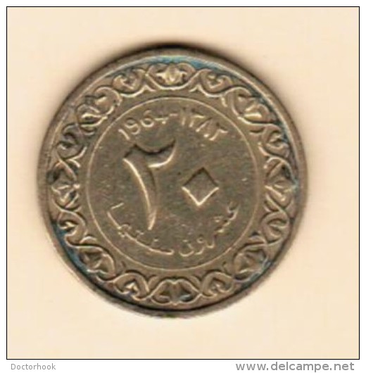 ALGERIA  20 CENTIMES 1964 (AH 1383) (KM # 98) - Algeria