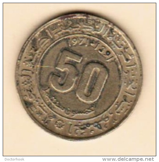 ALGERIA  50 CENTIMES 1971 (AH 1391) (KM # 102) - Argelia