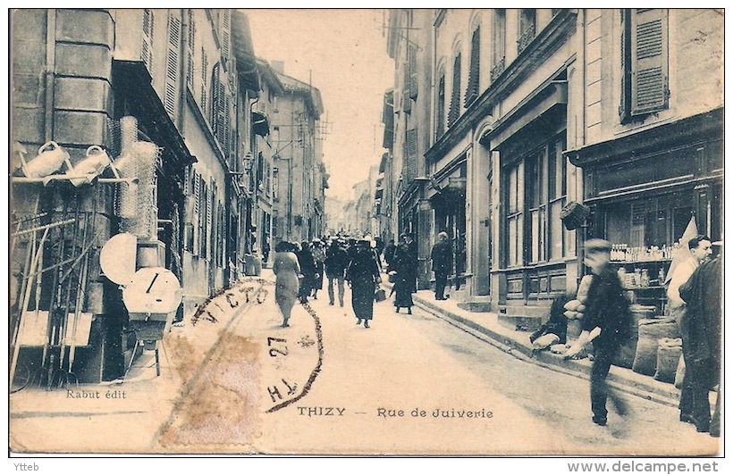 69 / Rhône - LOT 2 Cpa THIZY - Rue Juiverie / BOURG DE THIZY - Vue Générale - Thizy