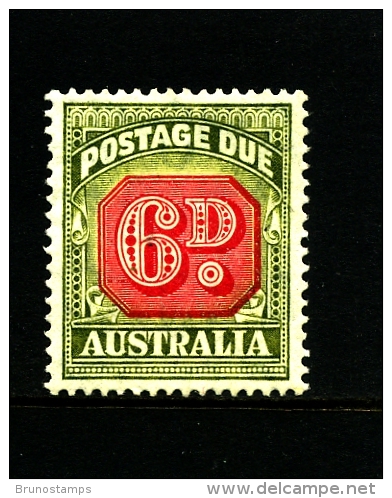 AUSTRALIA - 1947  POSTAGES DUES  6d  REDRAWN CofA  WMK  MINT NH  SG D125 - Impuestos