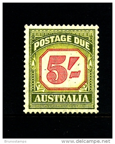 AUSTRALIA - 1953  POSTAGES DUES  5/ CARMINE&GREEN NEW DESIGN  MINT   SG D131 - Impuestos