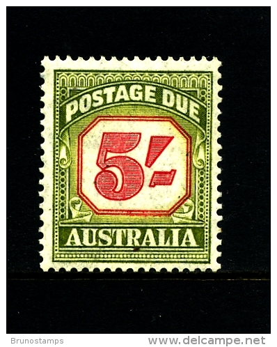 AUSTRALIA - 1953  POSTAGES DUES  5/ CARMINE&GREEN NEW DESIGN  MINT NH   SG D131 - Impuestos