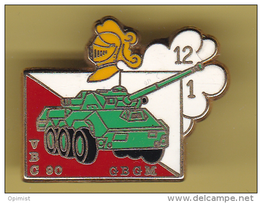 48601-Pin's.militaire.armée.VBC 90.GBGM.Tank.signé Boussemart. - Militaria