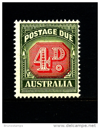 AUSTRALIA - 1959  POSTAGES DUES  4d  NO WMK  DIE I MINT NH  SG D135 - Segnatasse