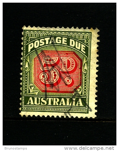 AUSTRALIA - 1958  POSTAGE  DUES  5d  NO WMK  DIE I  USED PEN CANCEL  SG D136 - Impuestos