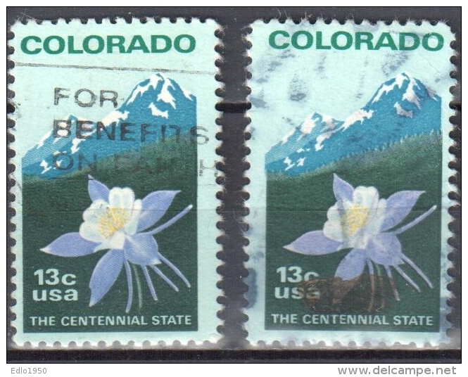 United States 1977 Colorado Statehood   - Sc # 1711 - Mi.1299 A.F - Perf 11 And 11¼ - Used - Gebraucht