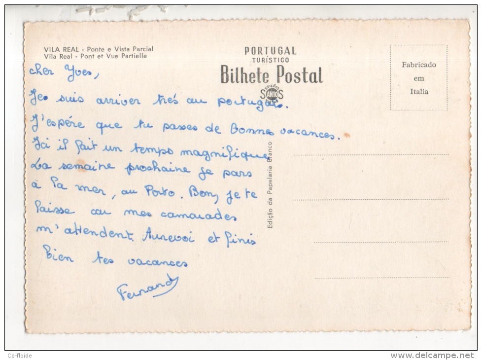 PORTUGAL . VILA REAL . PONTE A VISTA PARCIAL . PONT ET VUE PARTIELLE - Réf. N°14200 - - Vila Real