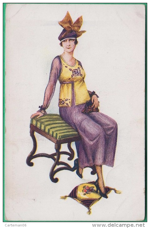 Illustrateur- Suzanne Meunier - Parisiennes à La Mode De 1917 - Editeur: R. & Cie N°5 Série 32 - Meunier, S.