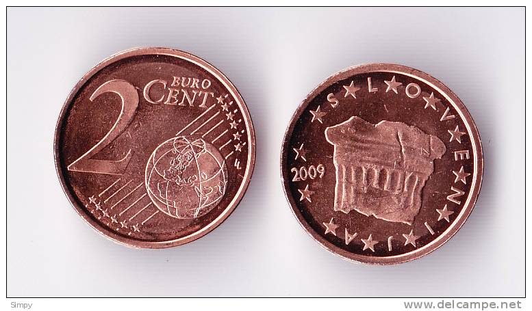 SLOVENIA -  2 Cents 2009 UNC - Slovenia