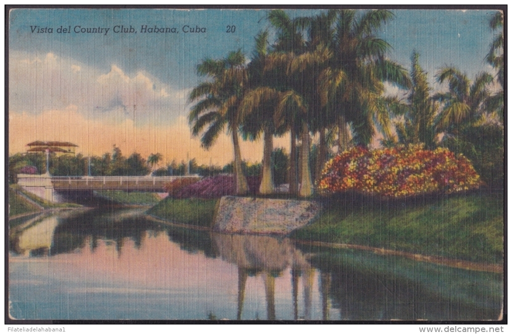 POS-146 CUBA HAVANA POSTCARD. COUNTRY CLUB. CIRCA 1950. - Cuba