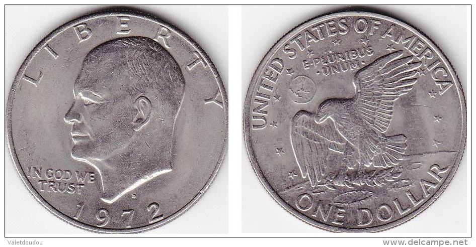 USA ONE DOLLAR 1972  EISENHOWER  Cupro Nickel TTB - 1971-1978: Eisenhower