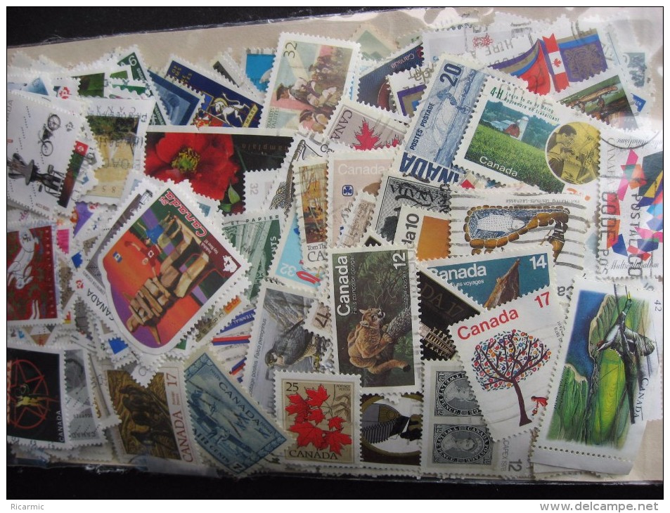 Canada Mixture (duplicates,mixed Cond) 1000 About 83% Commemoratives, 17% Medium/large Definitives,xmas - Vrac (min 1000 Timbres)