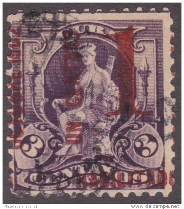 1902-71 CUBA REPUBLICA 1902. 1c FUENTE DE LA INDIA Ed.174. HABILITACION FALSA. PARA ESTUDIO. - Oblitérés