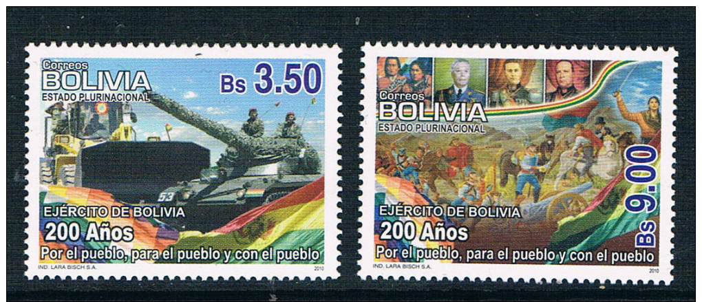 Bolivia Flag Day 2010 Army Tanks 2 New 0117 - Bolivien