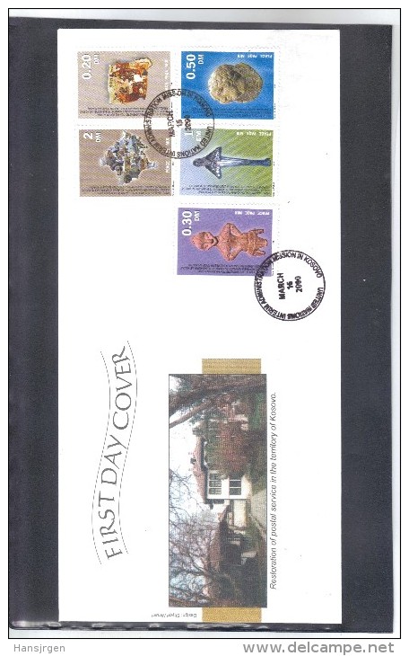 BOX594 UNO KOSOVO UNMIK  FDC  FIRST  DAY COVER   2000 MICHL  1/5 FDC Siehe ABBILDUNG - Lettres & Documents