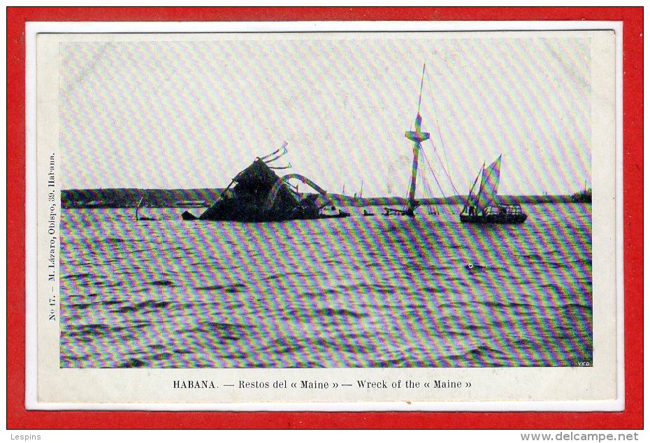 AMERIQUE - ANTILLES - CUBA --  HABANA -  Restos Del " Maine " - Wreck Of The "v Maine " - Cuba