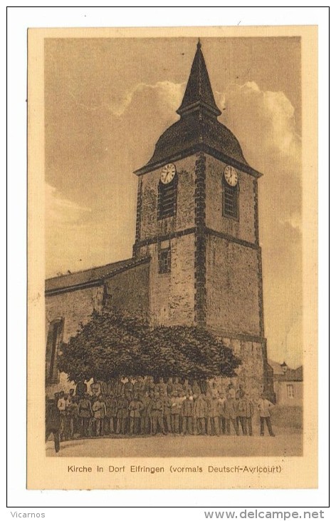CPA ALLEMAGNE Kirche In Dorf Elfringen ( Vormals Deutch Avricourt) - Lothringen