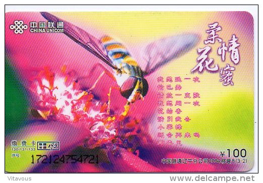 Abeille Insecte Télécarte Phonecard Telefonkarten J 327 - Chine