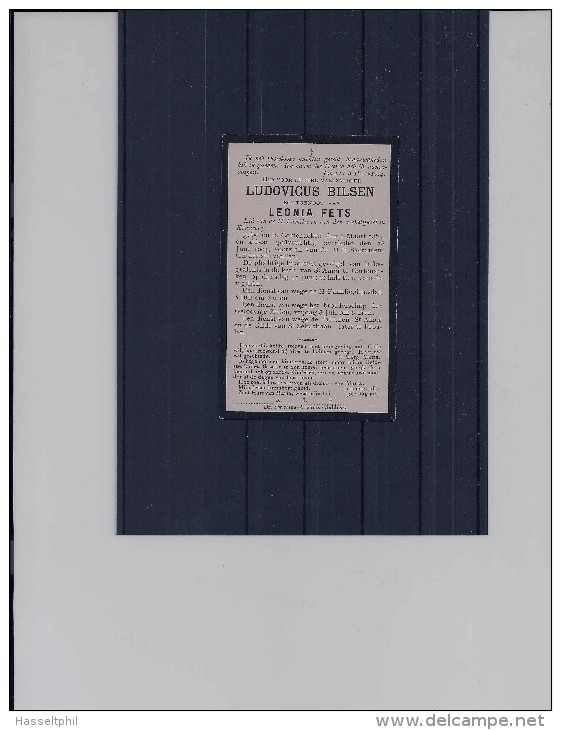 Doodsprentje Ludovicus Bilsen  1854  -  Gestorven 1904 Kortenaken - Religion & Esotérisme