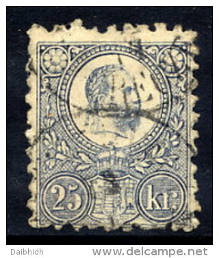 HUNGARY  1871  25 Kr.blue-violet, Used.  Michel 13a - Usati