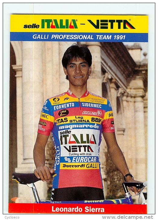 Leonardo SIERRA . 2 Scans. Cyclisme. Selle Italia Vetta Galli - Ciclismo