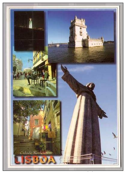 Lisboa , Cristo Rei - Torre De Belem - Estatua Do Poeta Fernando Pessoa No Chiado - Alfama - Lisboa
