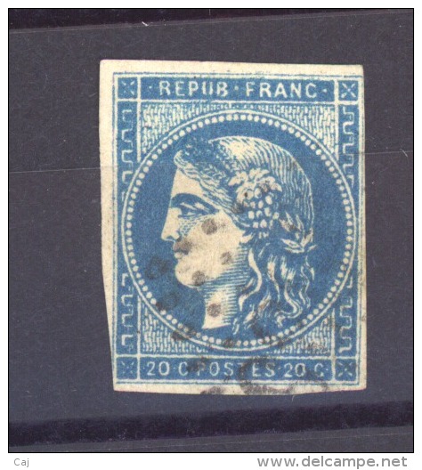 04202  -   France  :   Yv  45BC  (o)   Variété: Anneau Lune - 1870 Emisión De Bordeaux