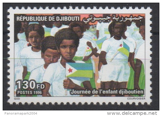 Djibouti Dschibuti 1996 Mi. 628 ** Neuf MNH Journée De L'enfant Child Kind Djiboutien Drapeau Flag Flagge RARE ! - Dschibuti (1977-...)