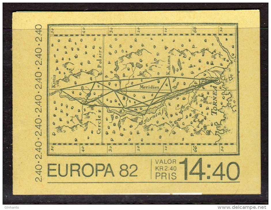 SWEDEN - 1982 EUROPA CELSIUS BOOKLET Kr 14.40 SG SB357 FINE MNH ** - 1981-..