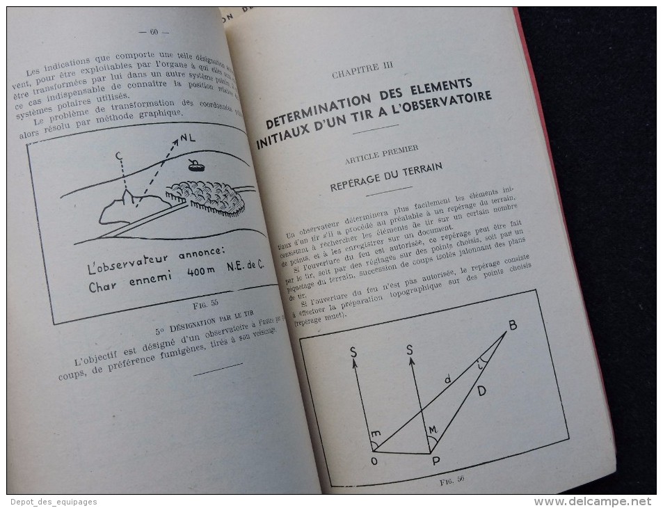 LOT 2 MANUELS OBUSIER U.S. De 105 MM - Datés 1949 & 1951 - Documents