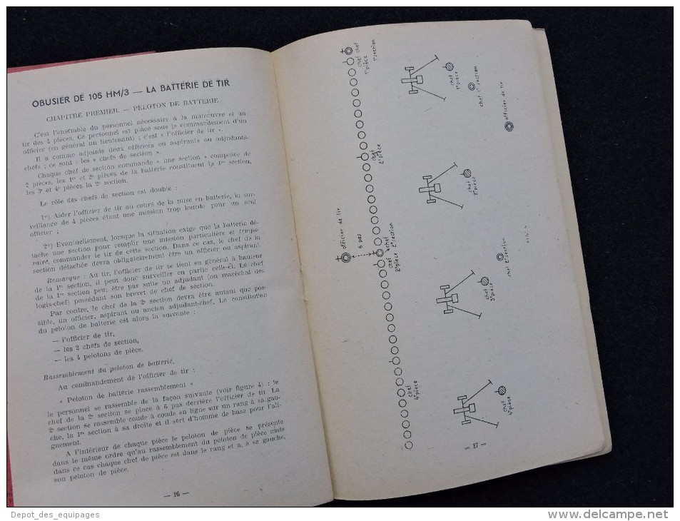 LOT 2 MANUELS OBUSIER U.S. De 105 MM - Datés 1949 & 1951 - Documents