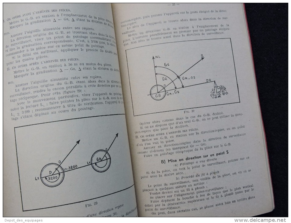 LOT 2 MANUELS OBUSIER U.S. de 105 MM - datés 1949 & 1951