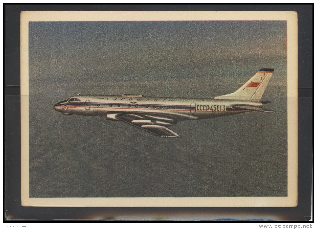 AEROFLOT airline postcard aviation plane transportation 001/010