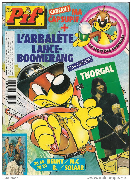 Pif N° 1205 De Mai 1992 - Avec Aussi Smith & Wesson, Léonard, Lucky Luke, Dicentim, Thorgal, Placid & Muzo. Revue En BE - Pif & Hercule