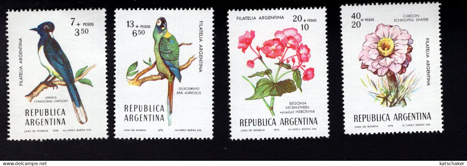 325209081 1976 (XX) SCOT B65 - B68 POSTFRIS MINT NEVER HINGED  VOGELS BLOEMEN OISEAUX FLEURS BIRDS FLOWERS - Neufs