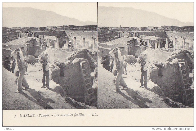 Italie - Pompéi - Archéologie Carte Stéréo - Pompei