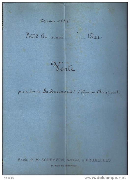 Notaris Akte 1921 - Manuscripts