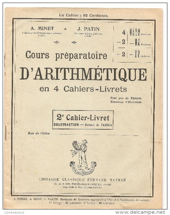 Scolaire Cours Préparatoire D'Arithmétique En 4 Cahiers-Livrets 2 ème Cahier-livret Soustraction Révision Addition - 0-6 Ans